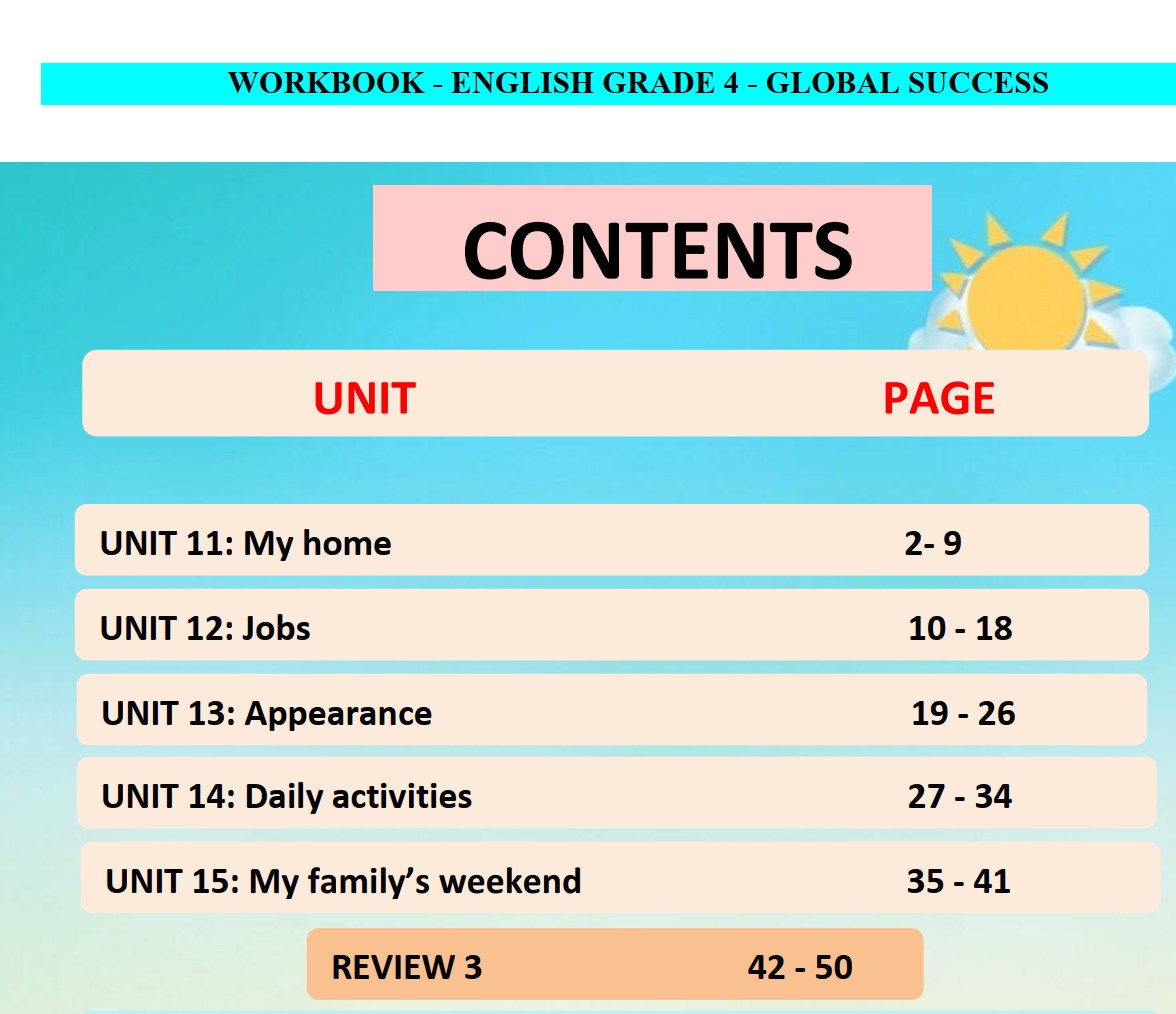 BÀI TẬP BỔ TRỢ GLOBAL SUCCESS 4 KÌ 2
